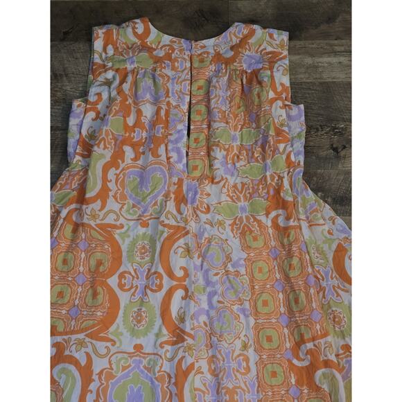 Anthropplogie Maeve Maxi Tunic Dress Size XS Vibrant Comfy Oversized Midi Pocket - Picture 12 of 13